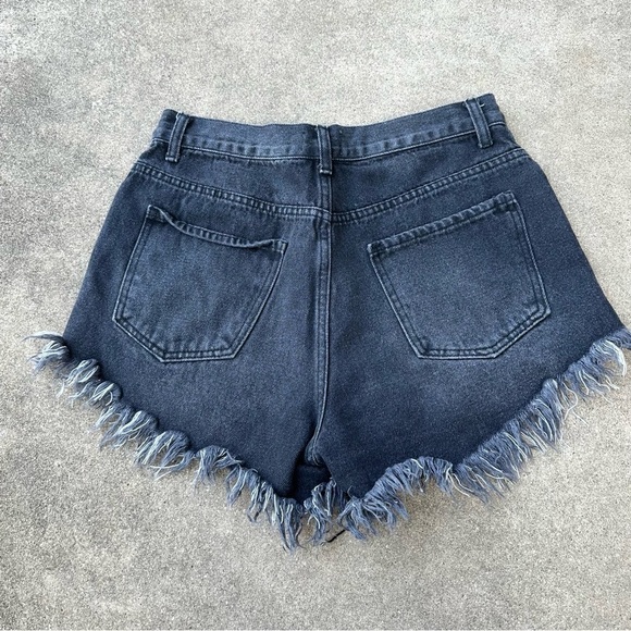 Simple Society Mushroom Embroidered Jean Shorte - Picture 4 of 5